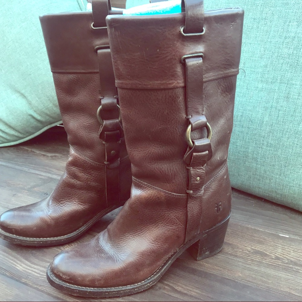 Gently used Frye buckle ladies boots size 7 1/2